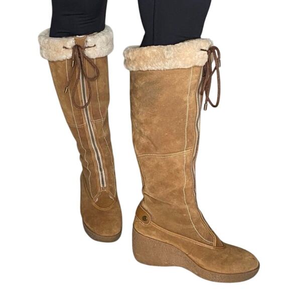 Cole Haan boots women's size 9 over the knee sherpa shearling sheepskin tall - Picture 5 of 16